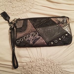 Multi print Coach Wristlet